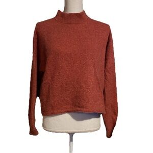 Madewell Cashmere Soft Rust Turtleneck Sweater